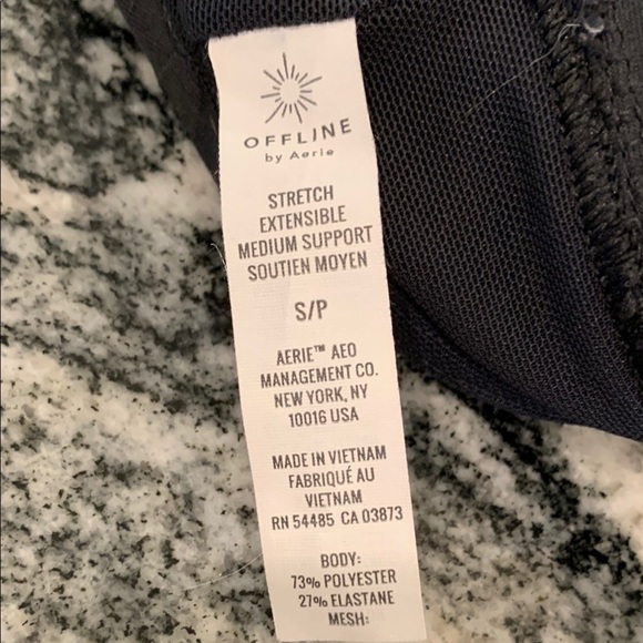 Aerie Black Sports Bra with Adjustable Straps - Picture 3 of 4